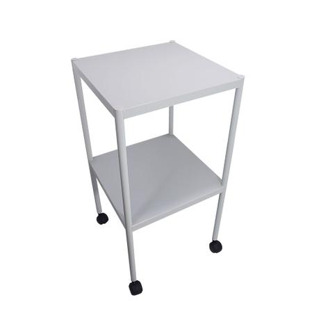 Mesa Auxiliar Hospitalar 40x40 com Rodízio - Metalic Menor preço em Mesa Auxiliar Hospitalar 40x40 com Rodízio - Metalic