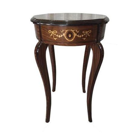 Mesa Auxiliar Luis XV Marchetada Com 4 Gaveta - Not defined Menor preço em Mesa Auxiliar Luis XV Marchetada Com 4 Gaveta - Not defined