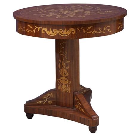 Mesa Auxiliar Maquiterri Francesa em Madeira Redonda - Prime home decor Menor preço em Mesa Auxiliar Maquiterri Francesa em Madeira Redonda - Prime home decor