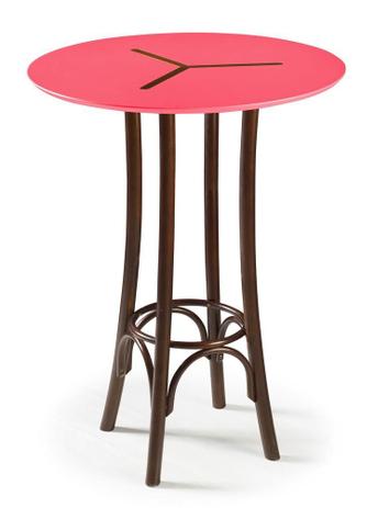 Mesa Bistrô Opzione Alta Imbuia e Rosa - Máxima Menor preço em Mesa Bistrô Opzione Alta Imbuia e Rosa - Máxima