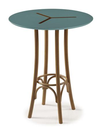 Mesa Bistrô Opzione Alta Palha e Azul Claro - Máxima Menor preço em Mesa Bistrô Opzione Alta Palha e Azul Claro - Máxima
