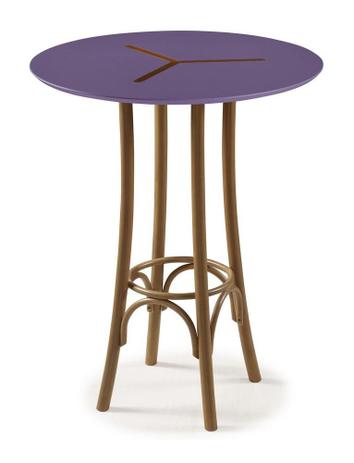 Mesa Bistrô Opzione Alta Palha e Roxo - Máxima Menor preço em Mesa Bistrô Opzione Alta Palha e Roxo - Máxima