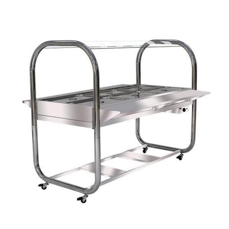 Mesa Buffet Self-Service Venâncio para Aquecimento 6 Cubas com Cobertura de Vidro Plus Luxo EA6PL 220v Menor preço em Mesa Buffet Self-Service Venâncio para Aquecimento 6 Cubas com Cobertura de Vidro Plus Luxo EA6PL 220v