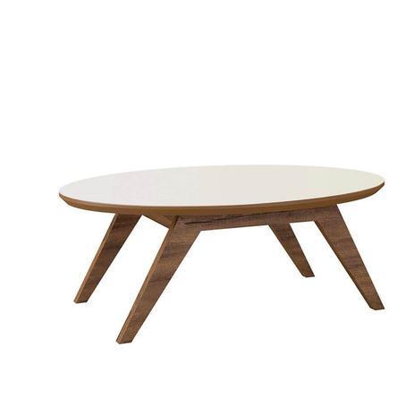 Mesa Centro Tb34 L: 90 x A: 33 x P: 60 Nw - Nobre Com Off-white Dalla Costa Menor preço em Mesa Centro Tb34 L: 90 x A: 33 x P: 60 Nw - Nobre Com Off-white Dalla Costa