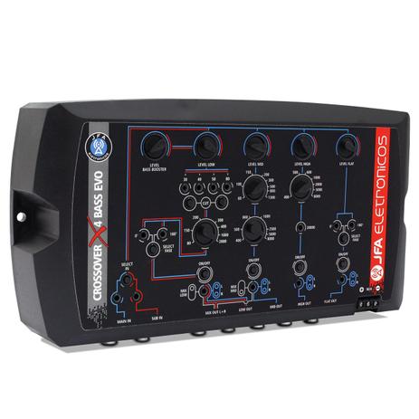 Mesa Crossover JFA X4 Bass 4 Canais 4 Vias Mono ou Estéreo Automotivo Controle Individual de LEVEL Menor preço em Mesa Crossover JFA X4 Bass 4 Canais 4 Vias Mono ou Estéreo Automotivo Controle Individual de LEVEL