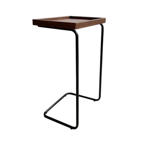 Mesa De Apoio Lateral Para Sofá Ou Cama Castanho E Preta - FMC Decor Menor preço em Mesa De Apoio Lateral Para Sofá Ou Cama Castanho E Preta - FMC Decor