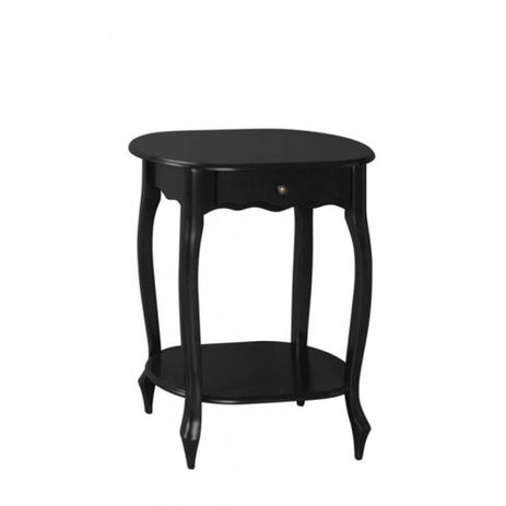 Mesa de Apoio Oval Pés Luiz Xv - Tommy Design - Preto Menor preço em Mesa de Apoio Oval Pés Luiz Xv - Tommy Design - Preto