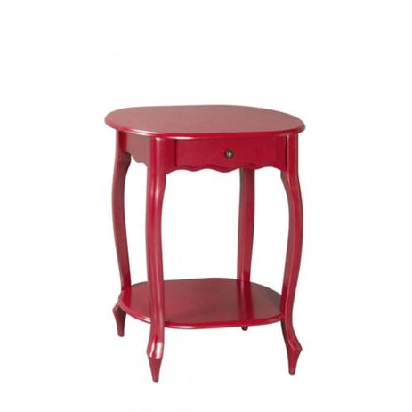 Mesa de Apoio Oval Pés Luiz Xv - Tommy Design - Vermelho Menor preço em Mesa de Apoio Oval Pés Luiz Xv - Tommy Design - Vermelho