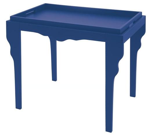 Mesa de Apoio Retrô Azul com Bandeja de Madeira - Mesa de apoio - Tramontina Menor preço em Mesa de Apoio Retrô Azul com Bandeja de Madeira - Mesa de apoio - Tramontina