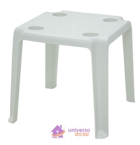 Mesa de Apoio Tramontina Peruíbe Basic em Polipropileno Branco Menor preço em Mesa de Apoio Tramontina Peruíbe Basic em Polipropileno Branco