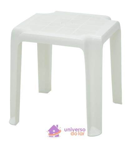 Mesa de Apoio Tramontina Pituba Basic em Polipropileno Branco Menor preço em Mesa de Apoio Tramontina Pituba Basic em Polipropileno Branco