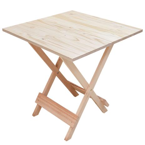 Mesa de Bar Dobrável 70x70cm Madeira Natural Sem Pintura - Lcg eletro é boa?