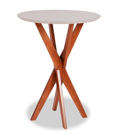 Mesa de Bar Imperatriz Bistrô Redonda Com Vidro 80x80cm Pinhão / Fendi Claro - Kasa Requinte Menor preço em Mesa de Bar Imperatriz Bistrô Redonda Com Vidro 80x80cm Pinhão / Fendi Claro - Kasa Requinte