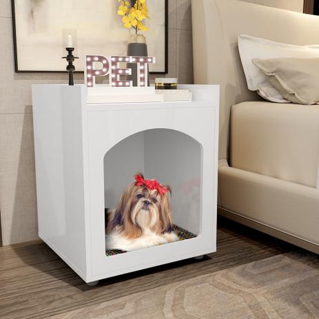 Mesa de Cabeceira com Casinha para Cachorro Gato Pet - Branco - Ofertamo é boa?