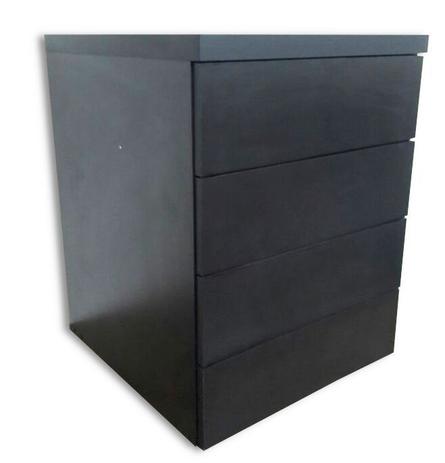 Mesa de cabeceira gaveteiro 400/4 preto decoração 100 % mdf móveis mariano Menor preço em Mesa de cabeceira gaveteiro 400/4 preto decoração 100 % mdf móveis mariano