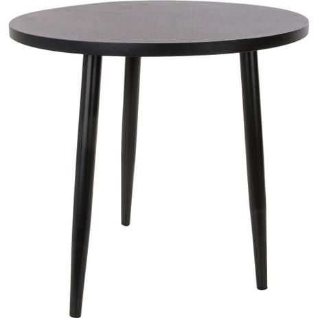 Mesa de Canto 40x38cm Redonda Cazza Preta Menor preço em Mesa de Canto 40x38cm Redonda Cazza Preta