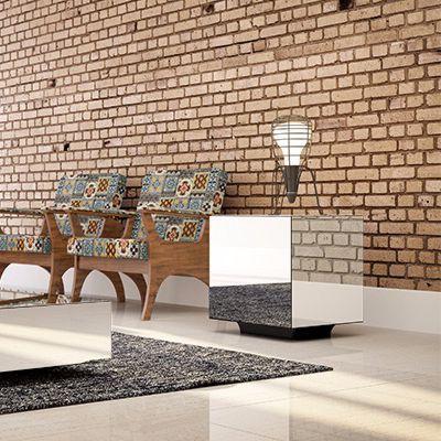 Mesa de Canto Espelhada 53x53cm TB700 Dalla Costa Menor preço em Mesa de Canto Espelhada 53x53cm TB700 Dalla Costa