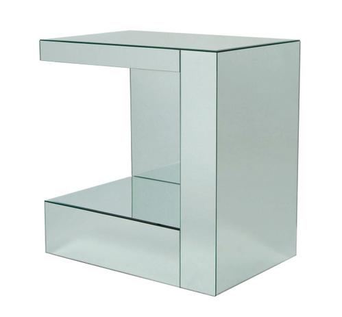 Mesa de Canto para Sala Espelhada em C Lado Direito - Decore pronto Menor preço em Mesa de Canto para Sala Espelhada em C Lado Direito - Decore pronto