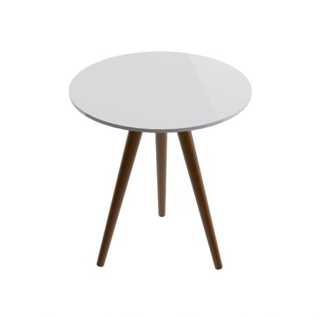 Menor preço em Mesa De Canto Pequena Trevalla 40cm Com Pés Branca