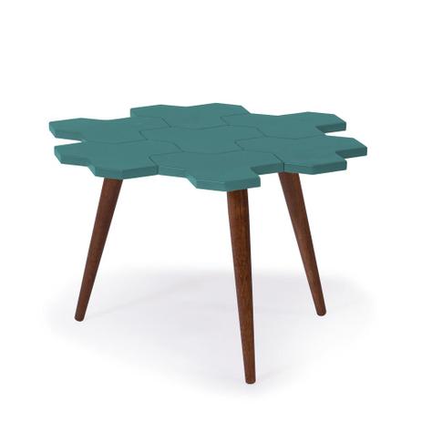 Mesa de Centro Colméia 329 Cacau/Azul Claro - Máxima móveis Menor preço em Mesa de Centro Colméia 329 Cacau/Azul Claro - Máxima móveis
