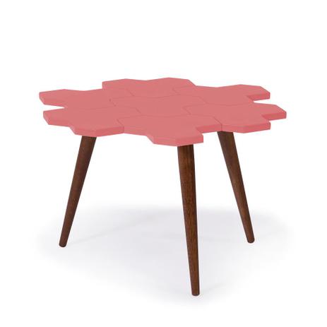 Mesa de Centro Colméia 329 Cacau/Rosa New - Máxima móveis Menor preço em Mesa de Centro Colméia 329 Cacau/Rosa New - Máxima móveis