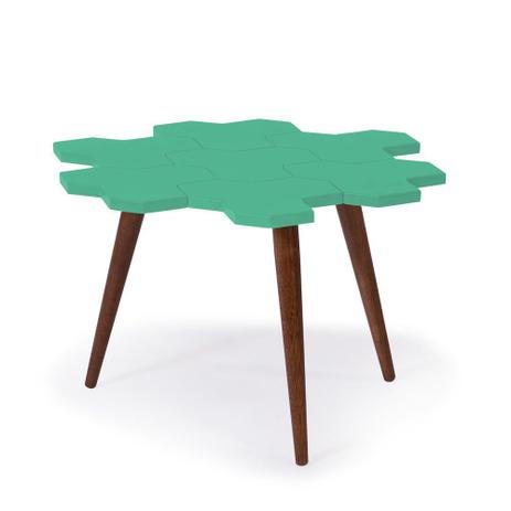 Mesa de Centro Colméia 329 Cacau/Verde Anis - Máxima móveis Menor preço em Mesa de Centro Colméia 329 Cacau/Verde Anis - Máxima móveis