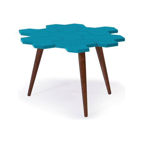 Mesa de Centro Colméia Azul Claro - Máxima Menor preço em Mesa de Centro Colméia Azul Claro - Máxima