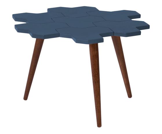 Mesa de Centro Colmeia - Azul Marinho - Maxima Menor preço em Mesa de Centro Colmeia - Azul Marinho - Maxima