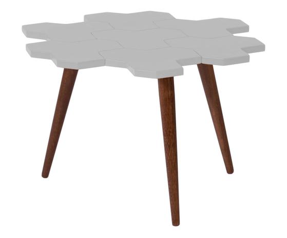 Mesa de centro colmeia - branca - Maxima Menor preço em Mesa de centro colmeia - branca - Maxima