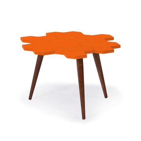 Mesa de Centro Colméia Cacau e Laranja Claro - Maxima Menor preço em Mesa de Centro Colméia Cacau e Laranja Claro - Maxima