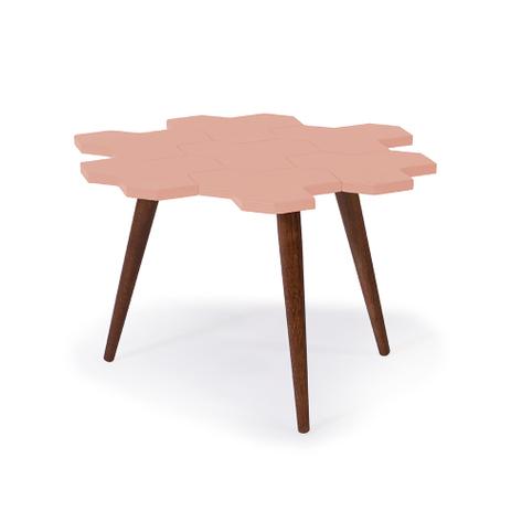 Mesa de Centro Colméia Cacau e Rosa Claro - Maxima Menor preço em Mesa de Centro Colméia Cacau e Rosa Claro - Maxima