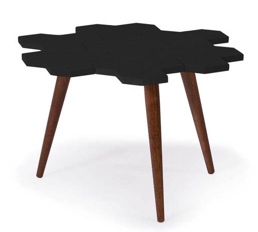 Mesa de Centro Colmeia Com Favos Cacau/Preto - 21850 - Sun house Menor preço em Mesa de Centro Colmeia Com Favos Cacau/Preto - 21850 - Sun house