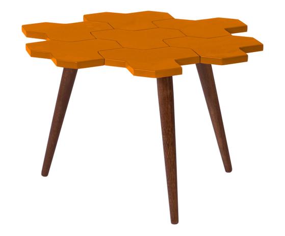 Mesa de centro colmeia - laranja - Maxima Menor preço em Mesa de centro colmeia - laranja - Maxima