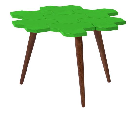 Mesa de centro colmeia - verde - Maxima Menor preço em Mesa de centro colmeia - verde - Maxima