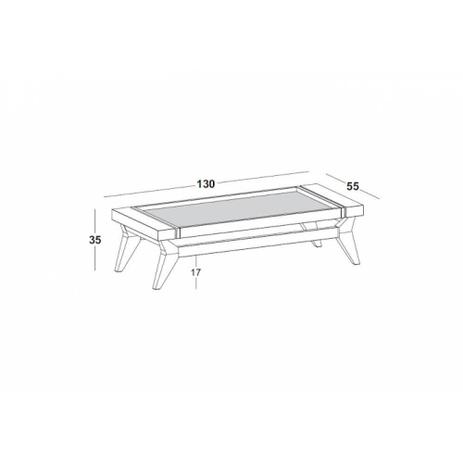 Mesa de Centro Crystal Com Espelho - Cinza - Tommy Design Menor preço em Mesa de Centro Crystal Com Espelho - Cinza - Tommy Design