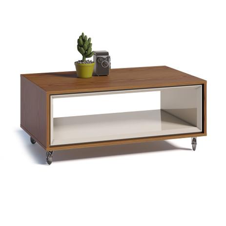 Mesa de Centro Opera Retangular Off White e Freijo Touch - Imcal Menor preço em Mesa de Centro Opera Retangular Off White e Freijo Touch - Imcal