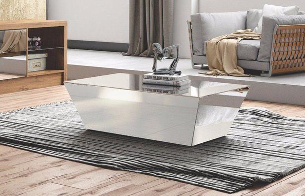Mesa de Centro P/ Sala/Escritório com Espelho TB80 - Dalla costa Menor preço em Mesa de Centro P/ Sala/Escritório com Espelho TB80 - Dalla costa