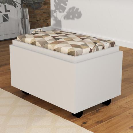 Mesa de Centro Puff Baú Pu2053 Branco - Tecno Mobili Menor preço em Mesa de Centro Puff Baú Pu2053 Branco - Tecno Mobili