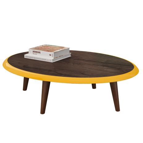 Mesa De Centro Redonda Aura Cacau E Amarelo JCM Movelaria é boa?