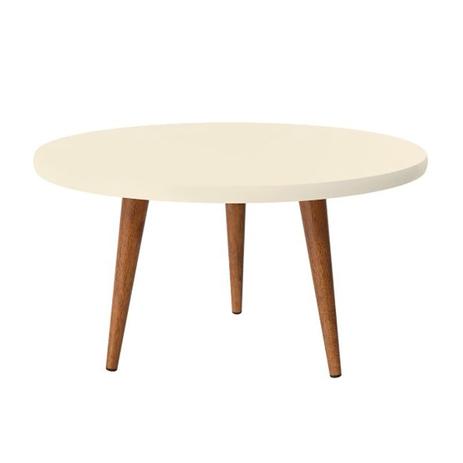 Mesa De Centro Redonda Branca Para Sala Legs Patrimar Móveis Menor preço em Mesa De Centro Redonda Branca Para Sala Legs Patrimar Móveis