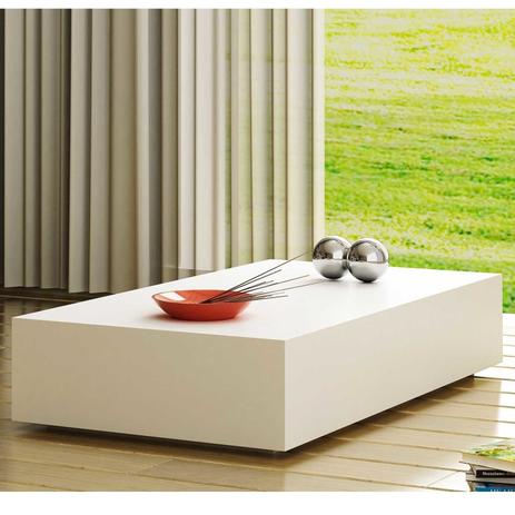 Mesa de Centro Retangular Uvim Branco Menor preço em Mesa de Centro Retangular Uvim Branco