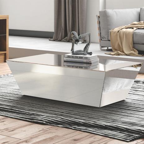 Mesa de Centro Trapézio Espelhada TB80 Dalla Costa Menor preço em Mesa de Centro Trapézio Espelhada TB80 Dalla Costa