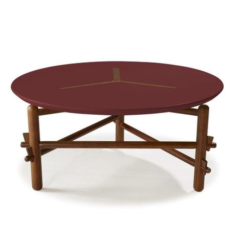Mesa de Centro Twist 761 Cacau/Bordo - Máxima móveis Menor preço em Mesa de Centro Twist 761 Cacau/Bordo - Máxima móveis