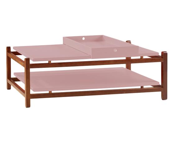 Mesa de Centro Uno - Rosa Bebê - Maxima Menor preço em Mesa de Centro Uno - Rosa Bebê - Maxima