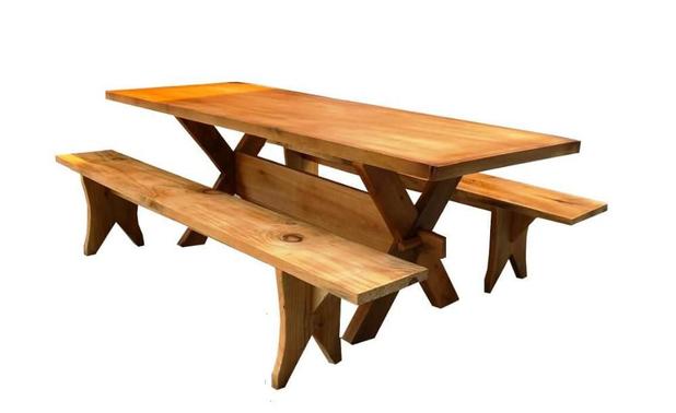Mesa De Churrasco 2,25m Com 2 Bancos De Madeira Maciça Móveis Rusticos Bv Magazine Menor preço em Mesa De Churrasco 2,25m Com 2 Bancos De Madeira Maciça Móveis Rusticos Bv Magazine