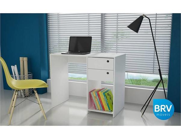 Mesa de Computador BRV BC 38-06, Branca - Brv móveis Menor preço em Mesa de Computador BRV BC 38-06, Branca - Brv móveis