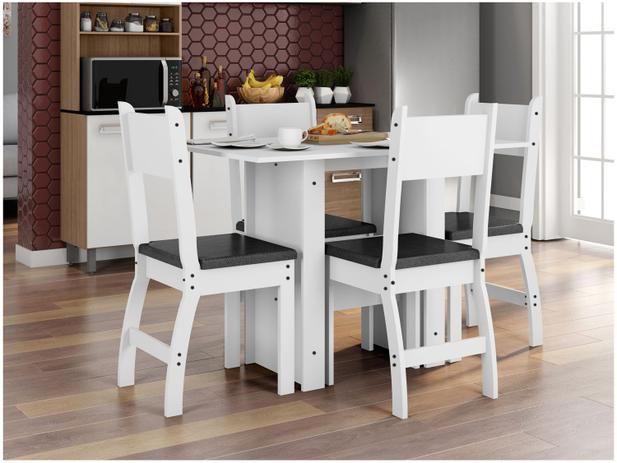 Mesa de Cozinha 4 Cadeiras Retangular Milano – Poliman Móveis