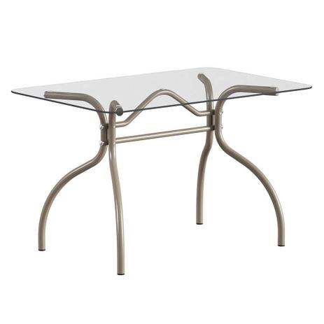 Mesa de Cozinha Retangular Jordyn I Incolor e Marrom 80 cm - Brigatto Menor preço em Mesa de Cozinha Retangular Jordyn I Incolor e Marrom 80 cm - Brigatto