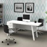 Mesa de Escritório 1,63m com 2 Gavetas Tecno Mobili - Branco/Branco Menor preço em Mesa de Escritório 1,63m com 2 Gavetas Tecno Mobili - Branco/Branco