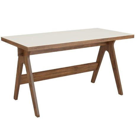 Mesa de Escritório TC225-Branco/Nobre - Dalla Costa Menor preço em Mesa de Escritório TC225-Branco/Nobre - Dalla Costa